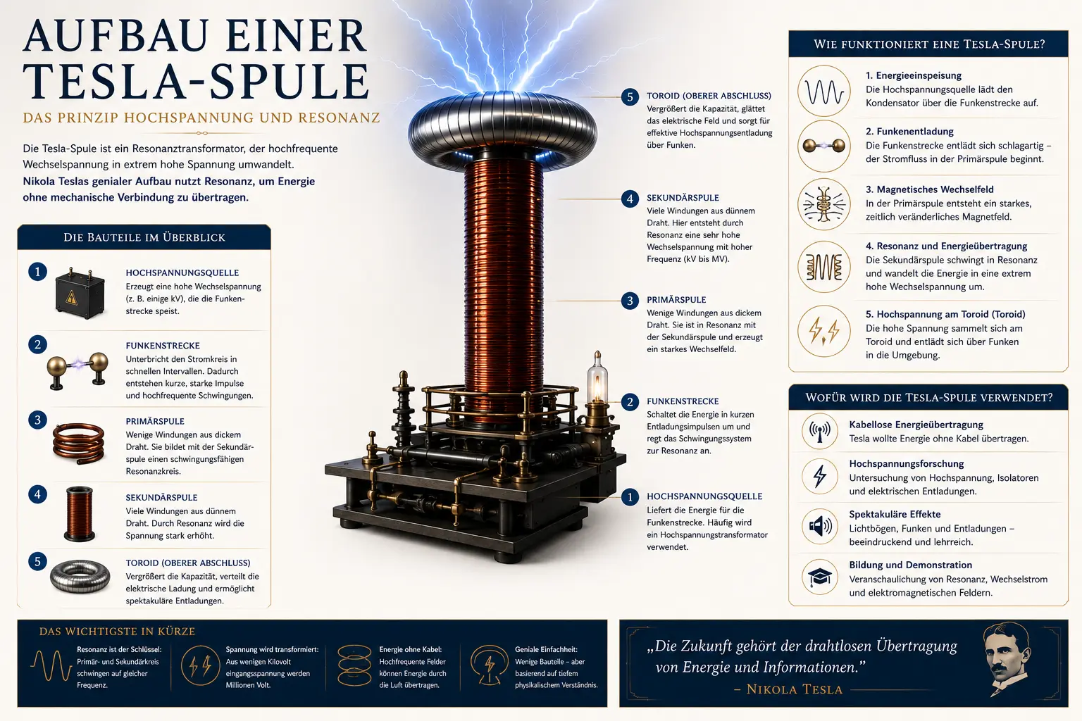Aufbau einer Tesla-Spule
