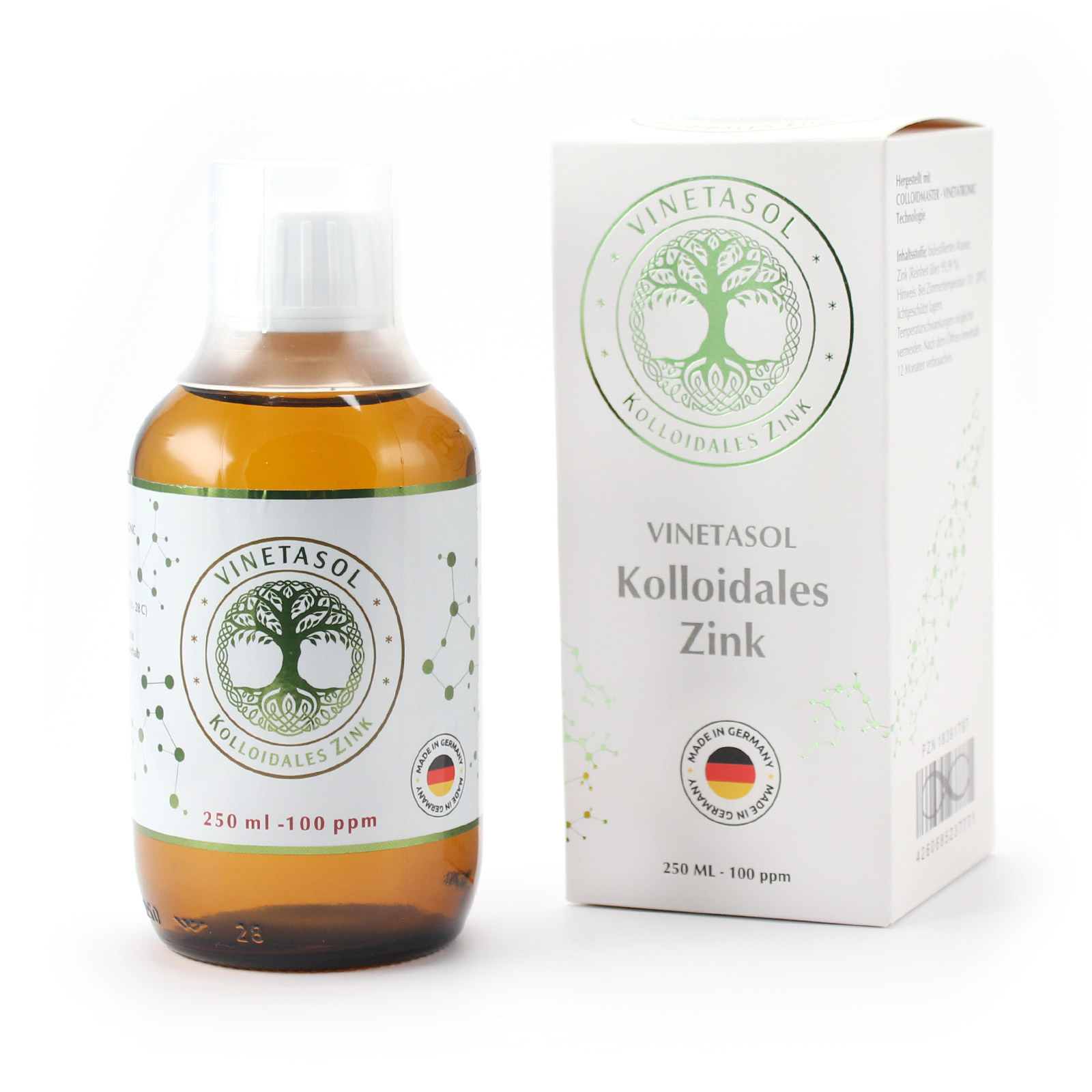 VINETASOL - Kolloidales Zink 100 ppm / 250 ml 