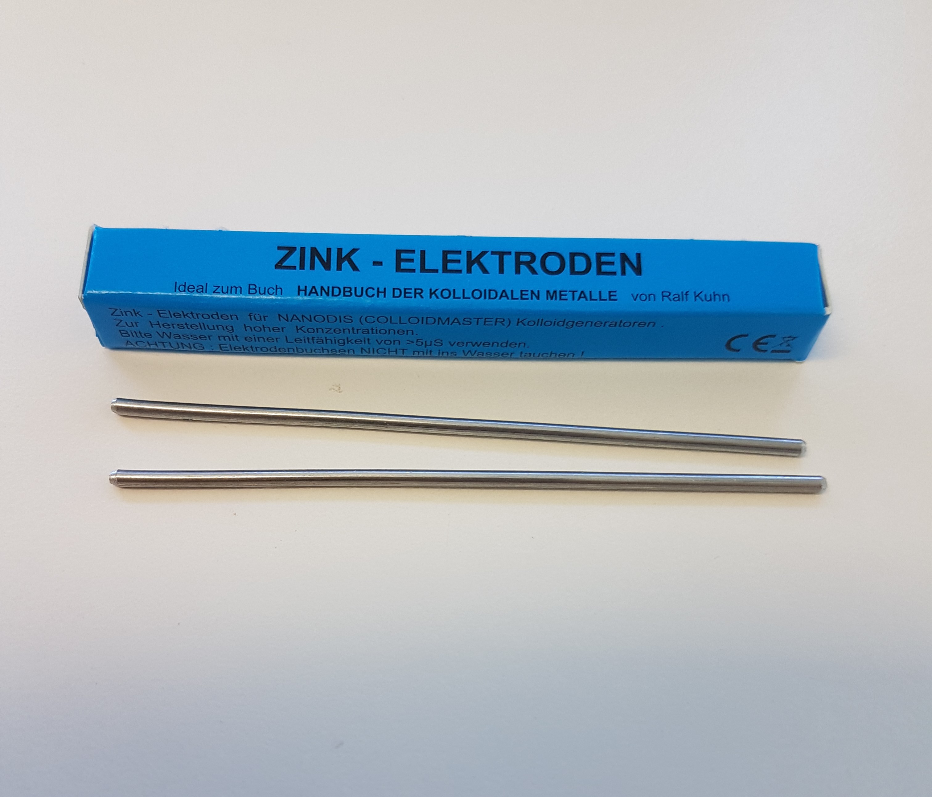 Elektroden Set Zink (80mm) 99,99 % 