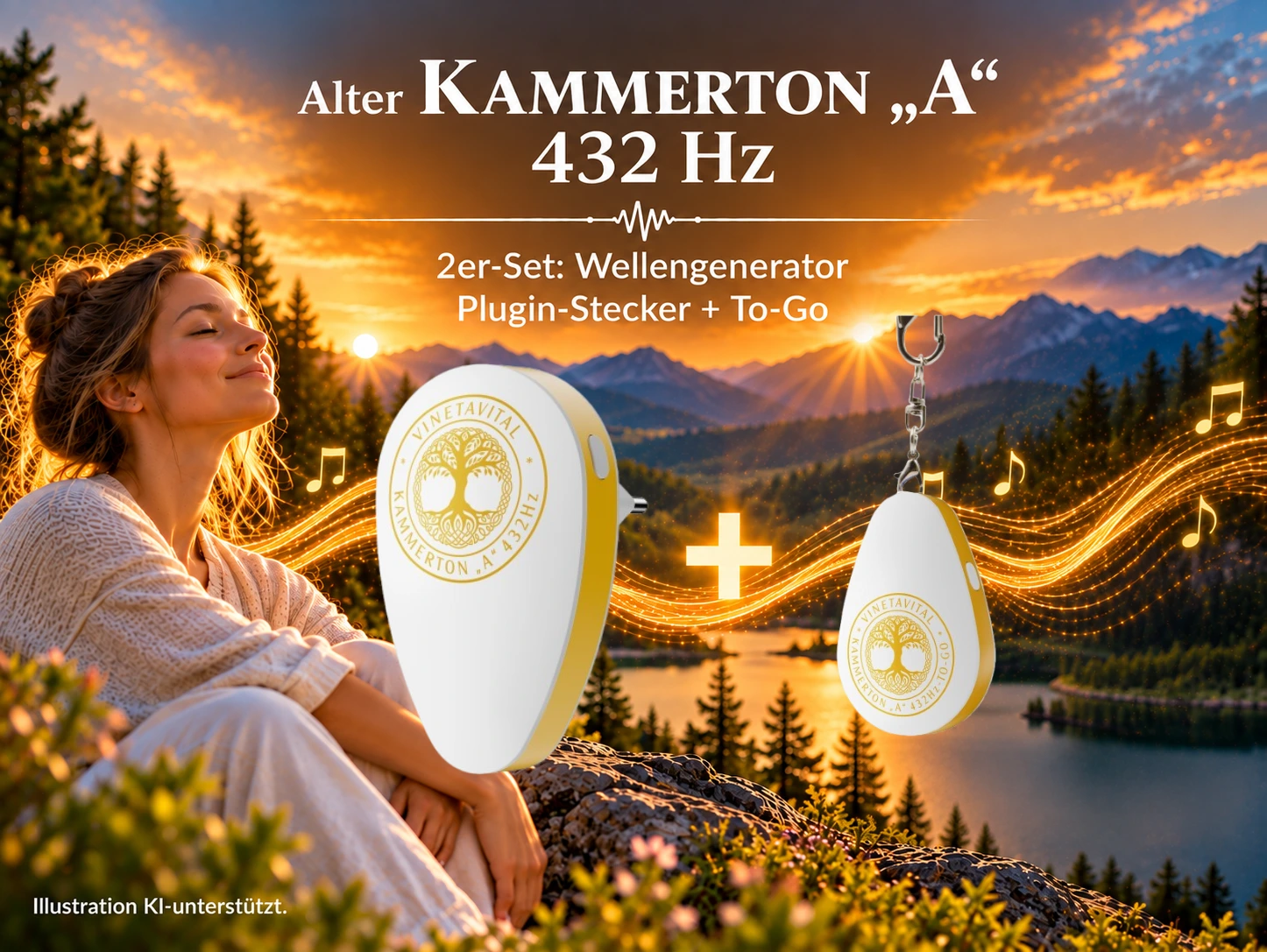 2er-Set Kammerton A Frequenz Wellengeneratoren für zu Hause und unterwegs