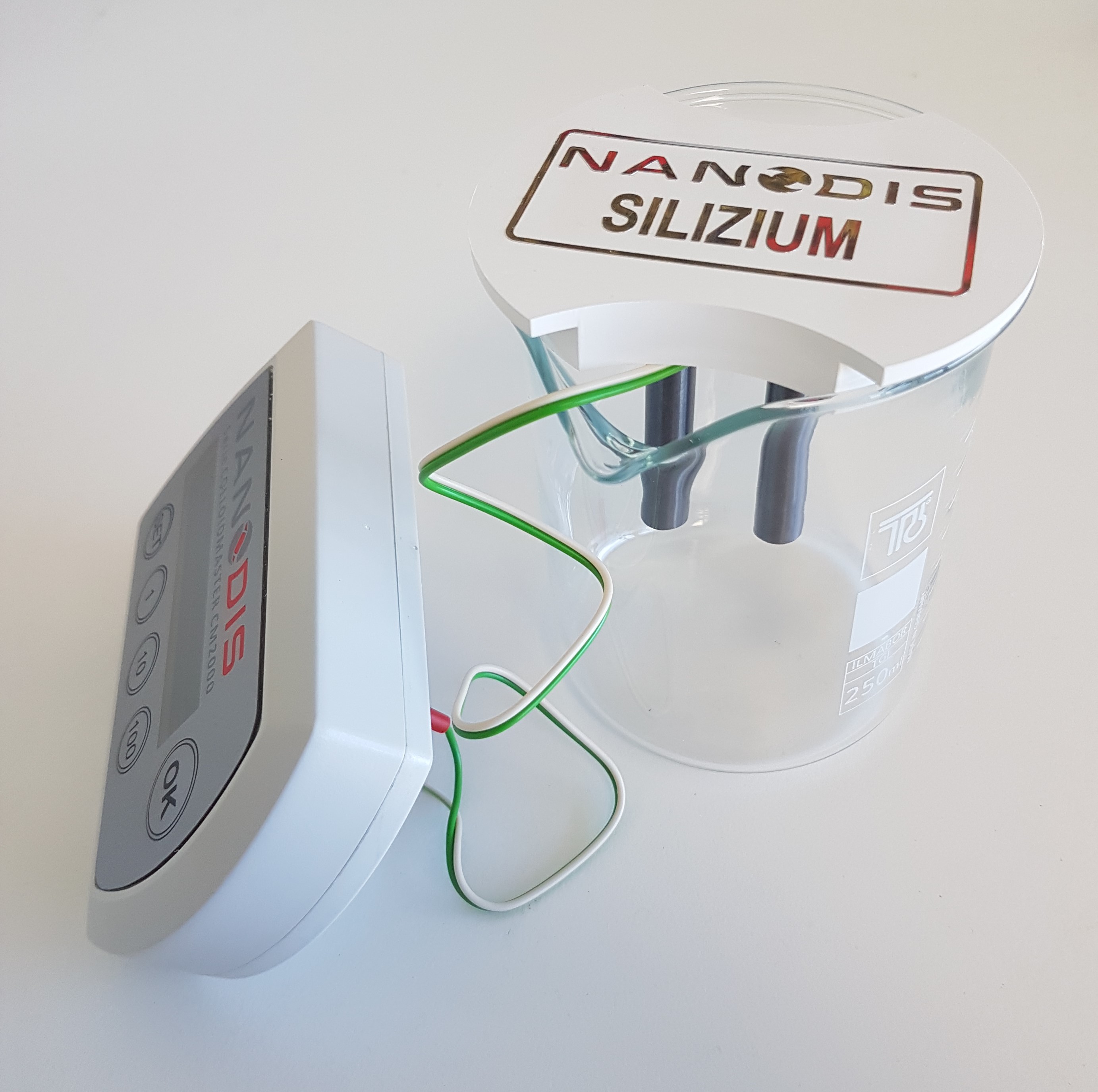 Elektroden Set Silizium / inkl. Becherglas / Sonderpreis