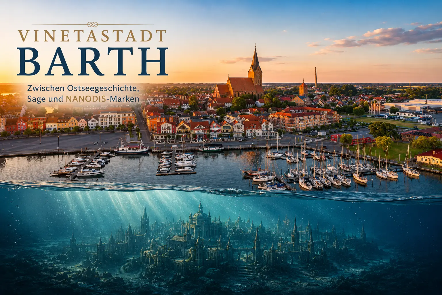 Blick auf den Hafen von Barth