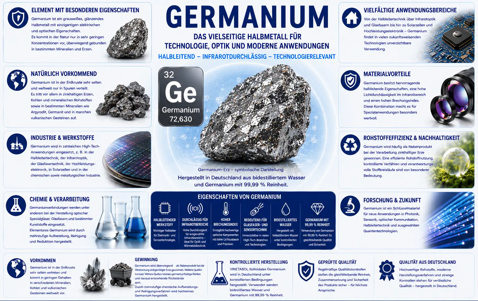 Eigenschaften und Einsatzgebiete von Germanium