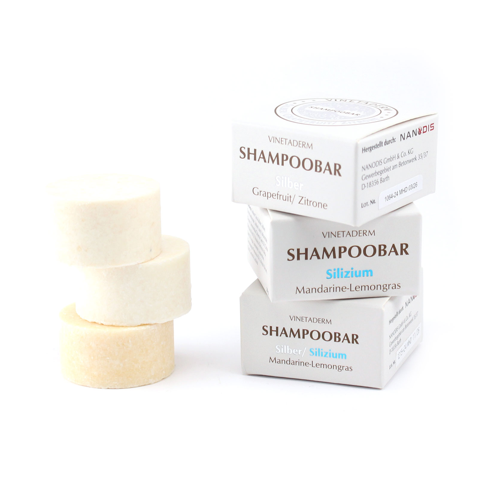 Shampoobar mini 3er Set / Silber - Silizium / Silber / Silizium
