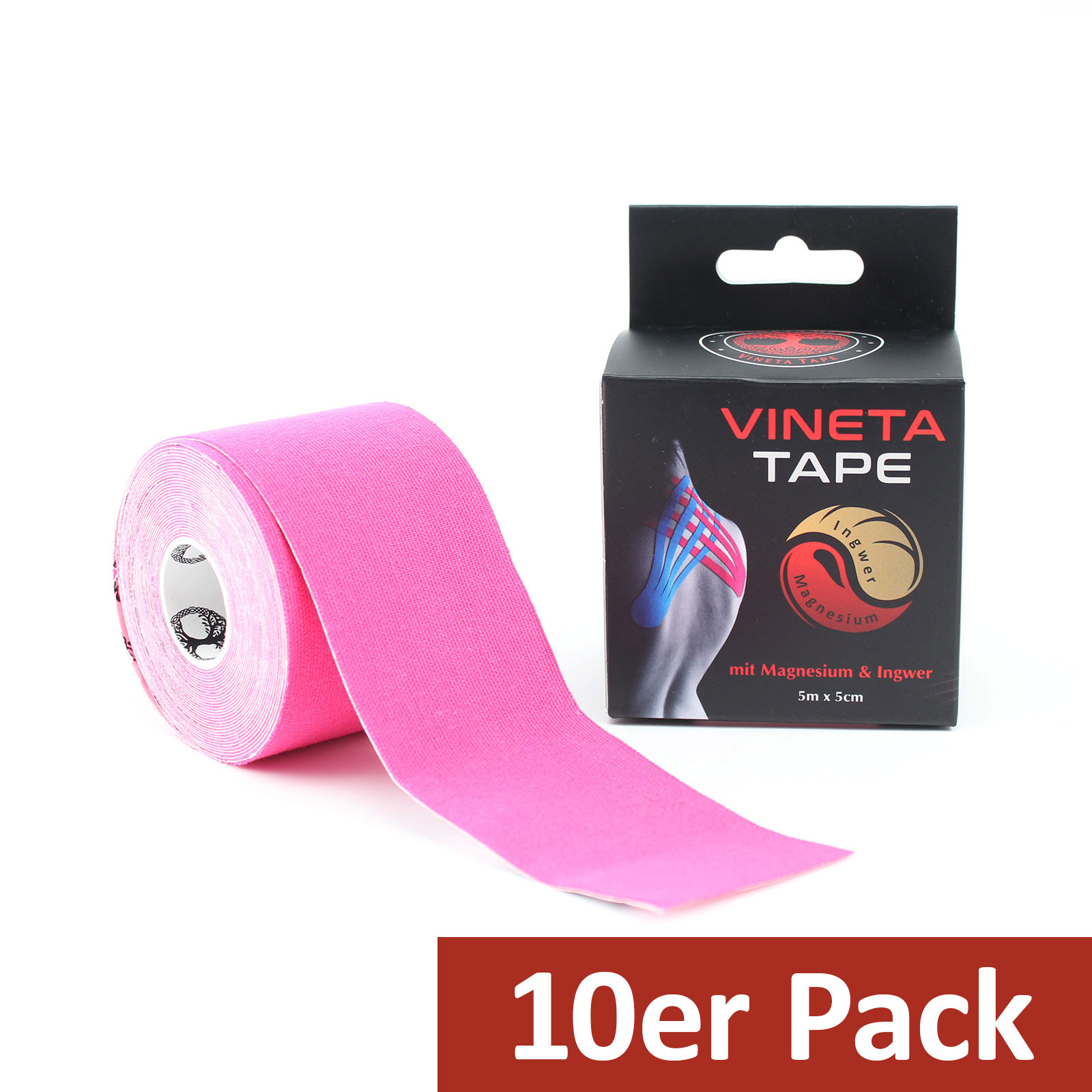 10x VINETATAPE mit Magnesium und Ingwer - pink