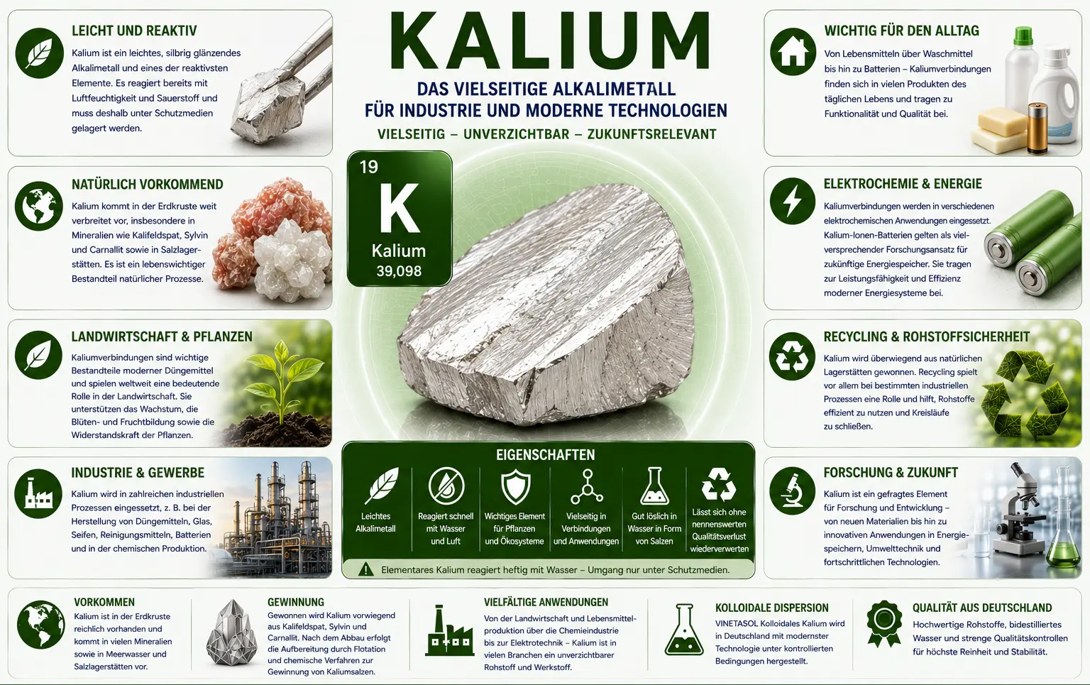 Eigenschaften und Einsatzgebiete von Kalium