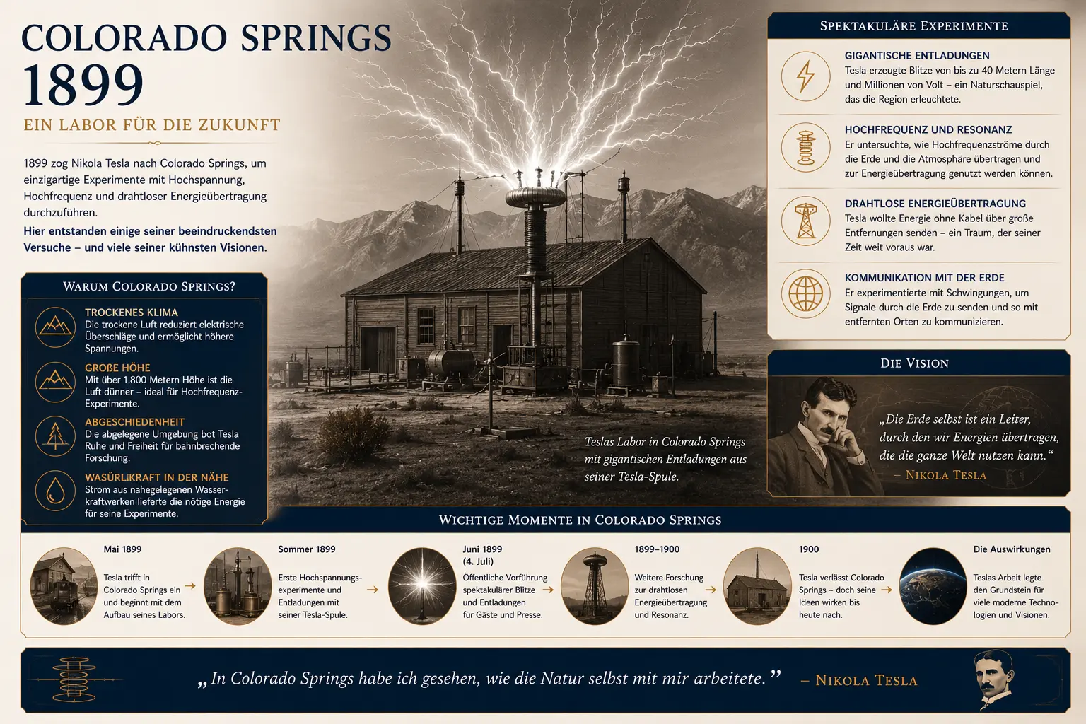 Nikola Tesla in Colorado Springs 1899
