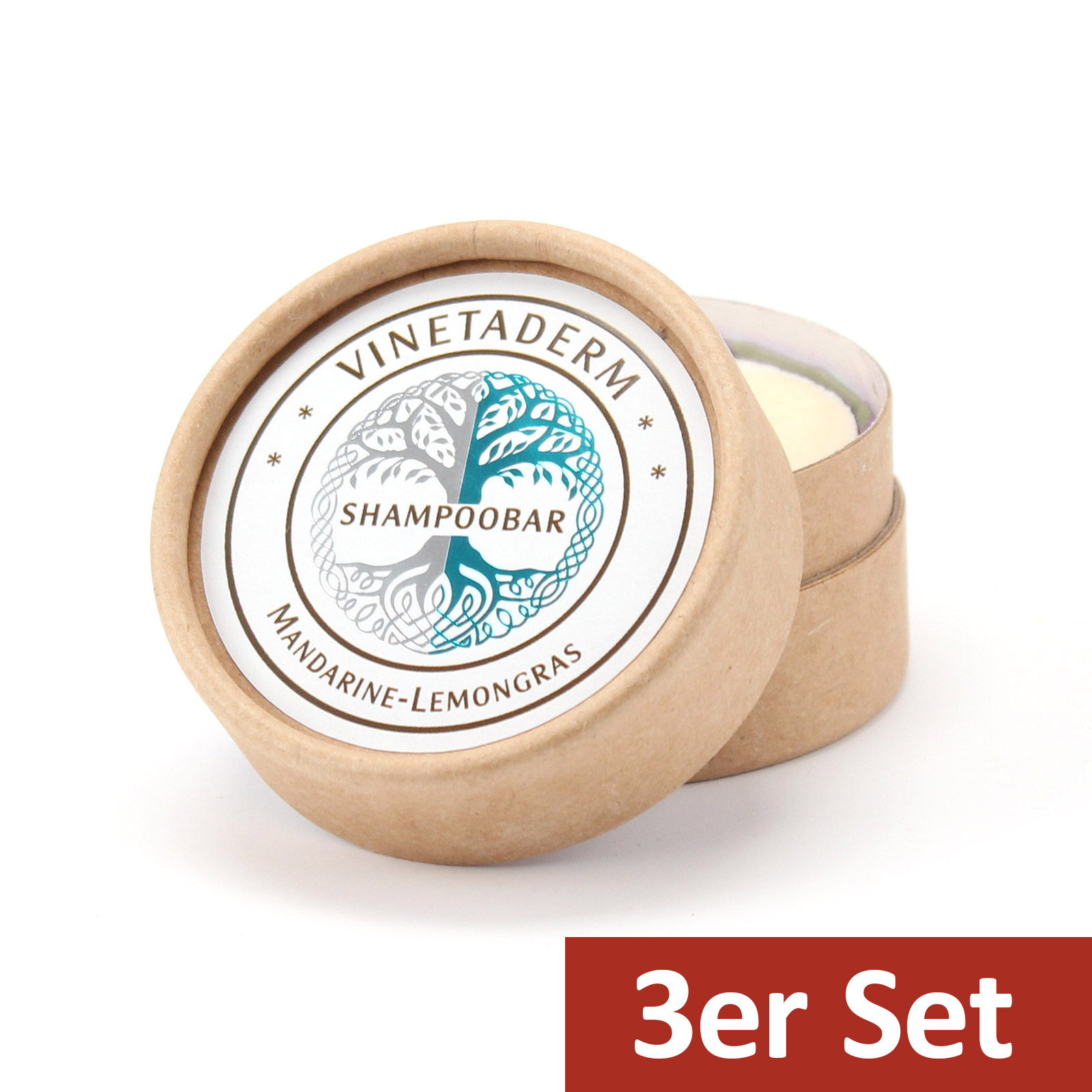 VINETADERM - Set - Shampoobar mit Silber und Silizium 3x 50g