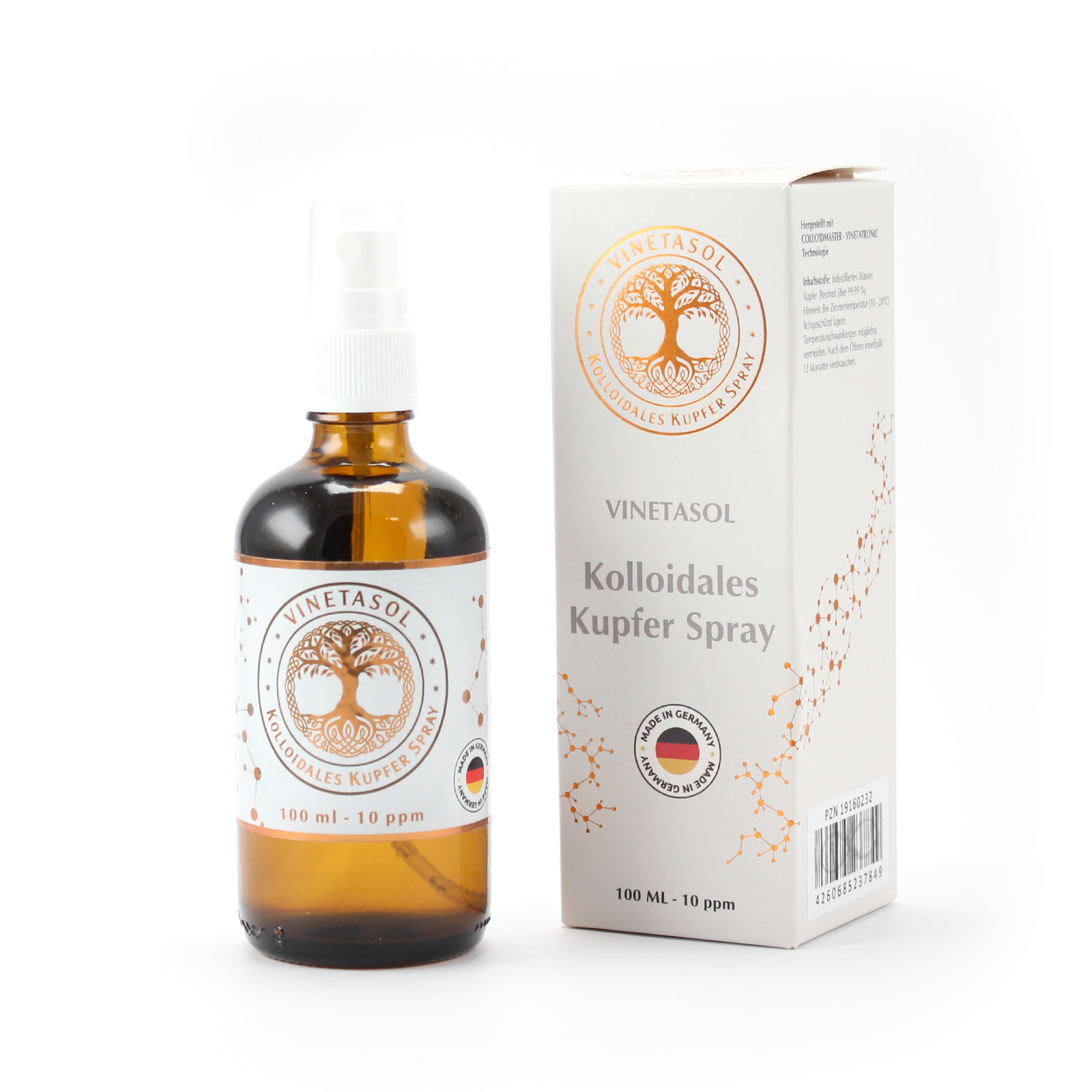 VINETASOL - Kolloidales Kupfer 10 ppm / 100 ml Spray 