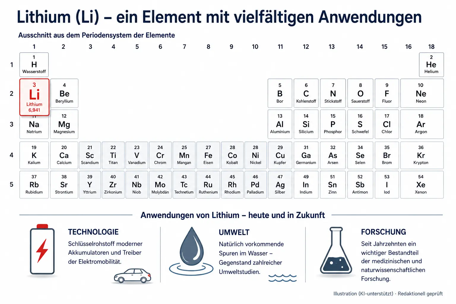 Anwendungsgebiete von Lithium