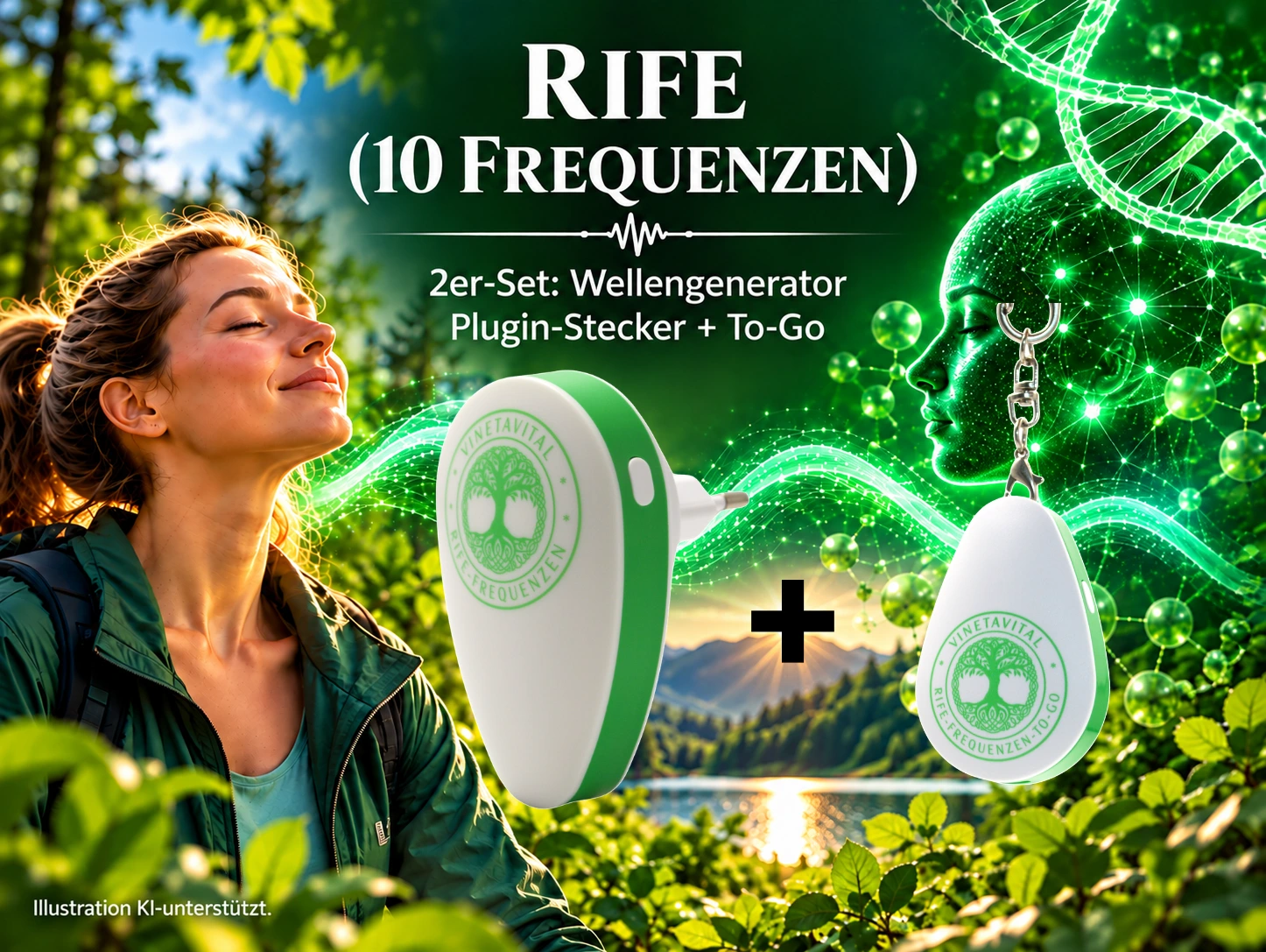 2er-Set Rife Frequenzen Wellengeneratoren für zu Hause und unterwegs