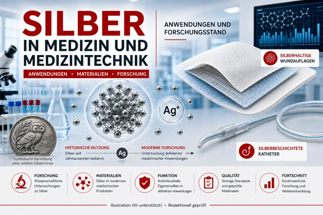 Silber in der Medizin: Was die Forschung heute darüber weiß
